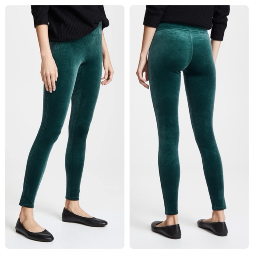 SPANX Velvet Dark Green Leggings | 
Women's S